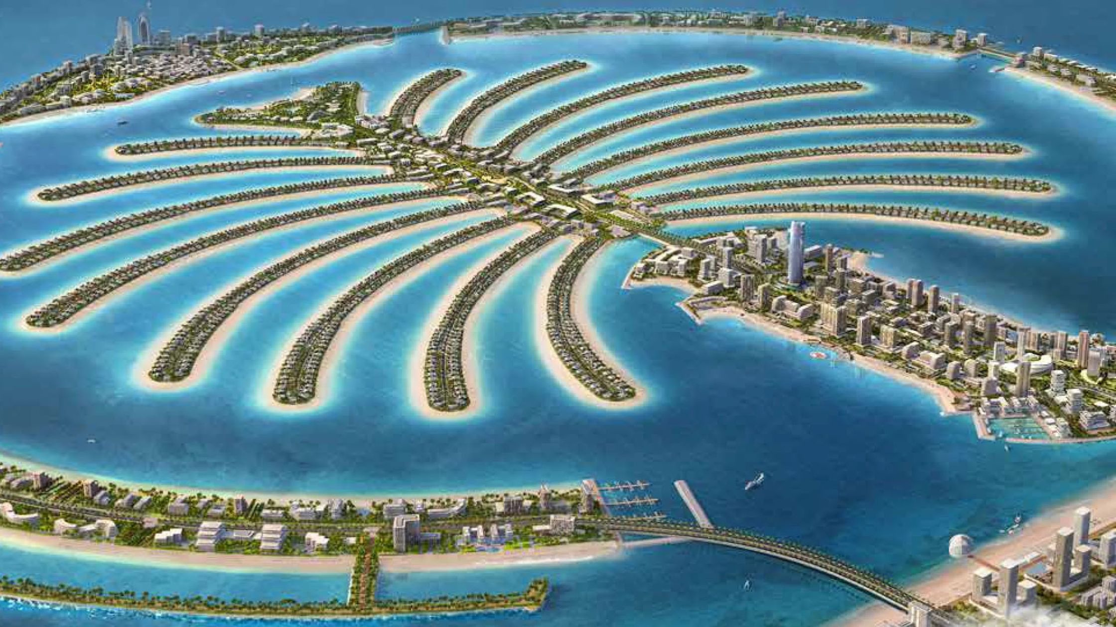 Palm Jumeirah aerial view